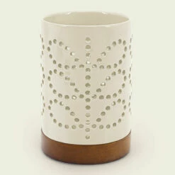 Orla Kiely Linear Stem Ceramic Cream Lantern
