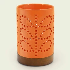 Orla Kiely Linear Stem Ceramic Persimmon Lantern