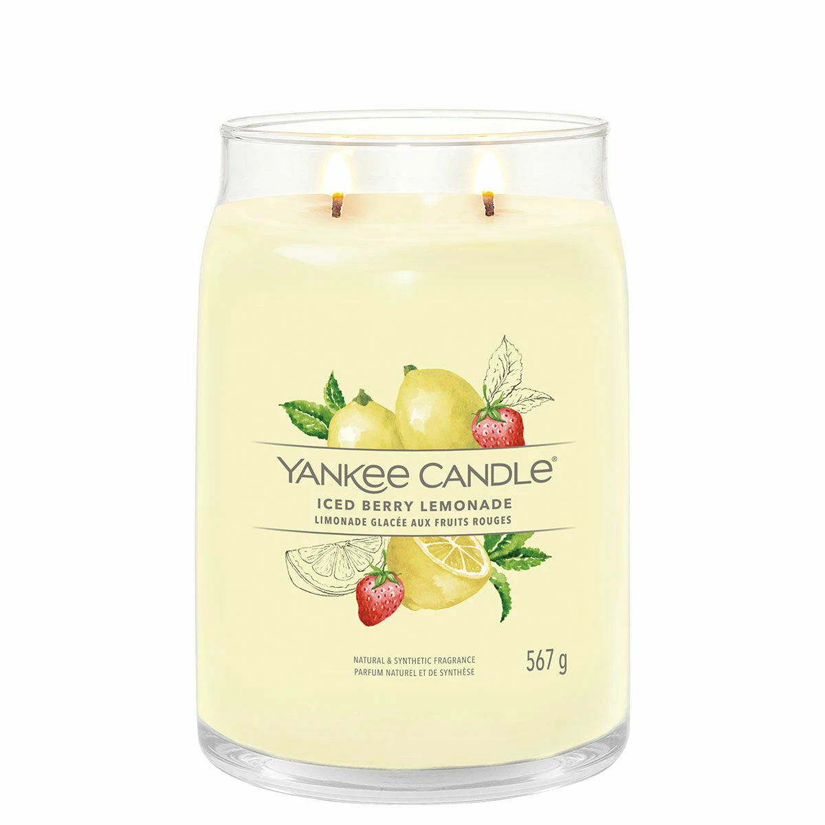 Yankee Candle Iced Berry Lemonade Signature Large Jar Candle 2 Yankee Candle Iced Berry Lemonade Signature Large Jar Candle - Image 2
