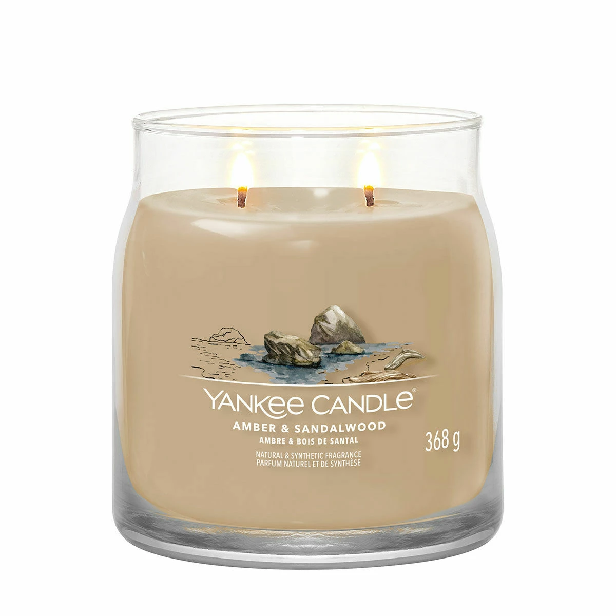 Yankee Candle Amber & Sandalwood Signature Medium Jar Candle 2 Yankee Candle Amber & Sandalwood Signature Medium Jar Candle - Image 2