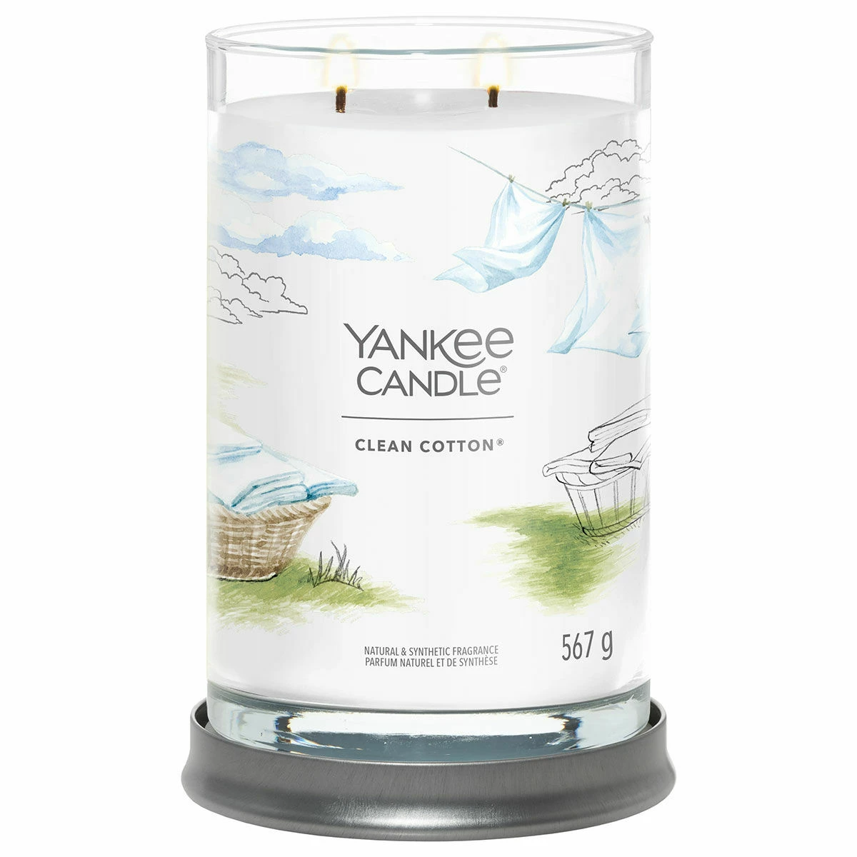 Yankee Candle Clean Cotton Signature Large Tumbler Candle 2 Yankee Candle Clean Cotton Signature Large Tumbler Candle - Image 2