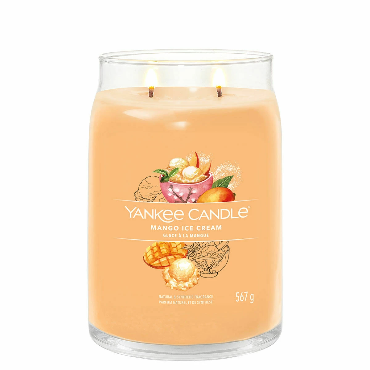 Yankee Candle Mango Ice Cream Signature Large Jar Candle 2 Yankee Candle Mango Ice Cream Signature Large Jar Candle - Image 2