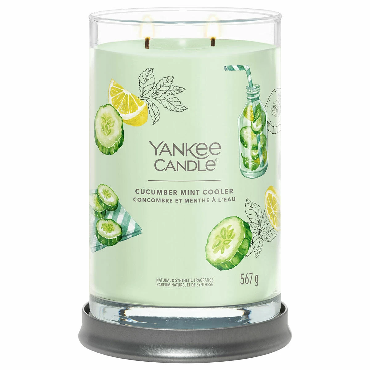 Yankee Candle Cucumber Mint Cooler Signature Large Tumbler Candle 2 Yankee Candle Cucumber Mint Cooler Signature Large Tumbler Candle - Image 2