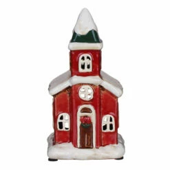 Shudehill Village Pottery Small Red Christmas Church Tealight Holder 7 Shudehill Village Pottery Small Red Christmas Church Tealight Holder -gifts shop 310805 shudehill village pottery small red christmas church tealight holder 2
