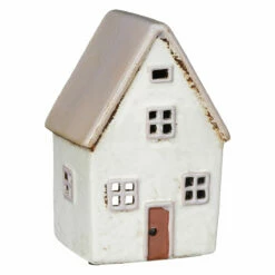 Shudehill Village Pottery Cream House Tealight Holder -gifts shop 320004 shudehill village pottery cream house tealight holder 2