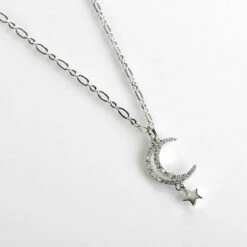 Equilibrium Silver Plated Celestial Moon Star Necklace -gifts shop 324523 equilibrium silver plated celestial moon star necklace 2