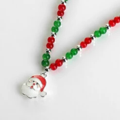 Equilibrium Girls Silver Plated Santa Christmas Necklace