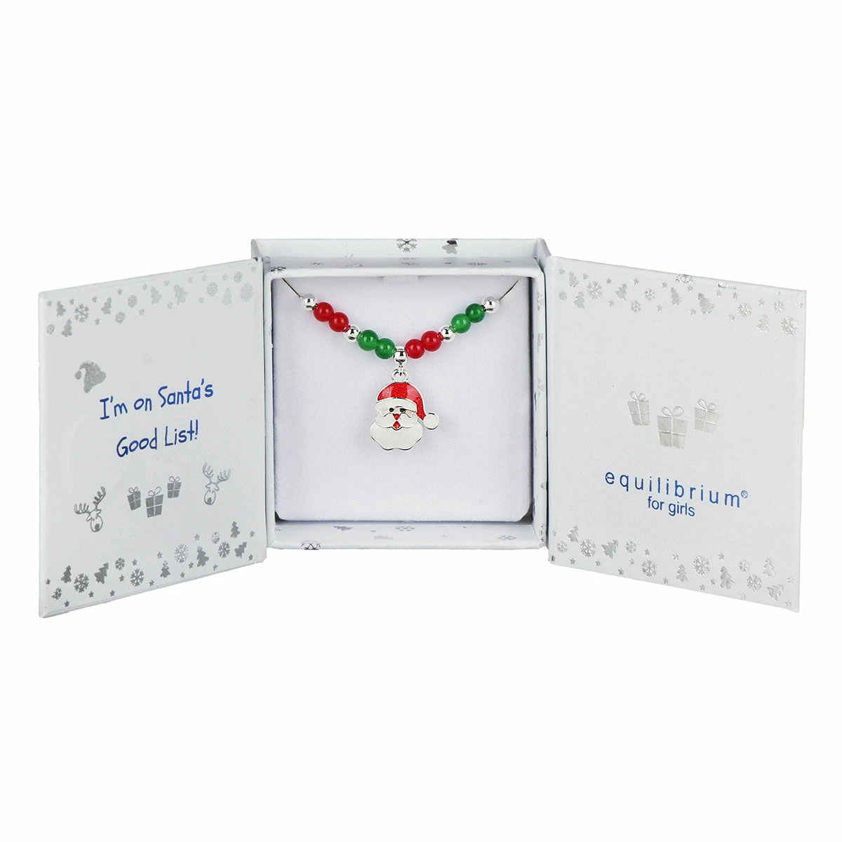 Equilibrium Girls Silver Plated Santa Christmas Necklace 2 Equilibrium Girls Silver Plated Santa Christmas Necklace - Image 2