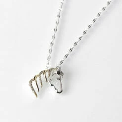 Equilibrium Two-Tone Equestrian Horse Head Necklace