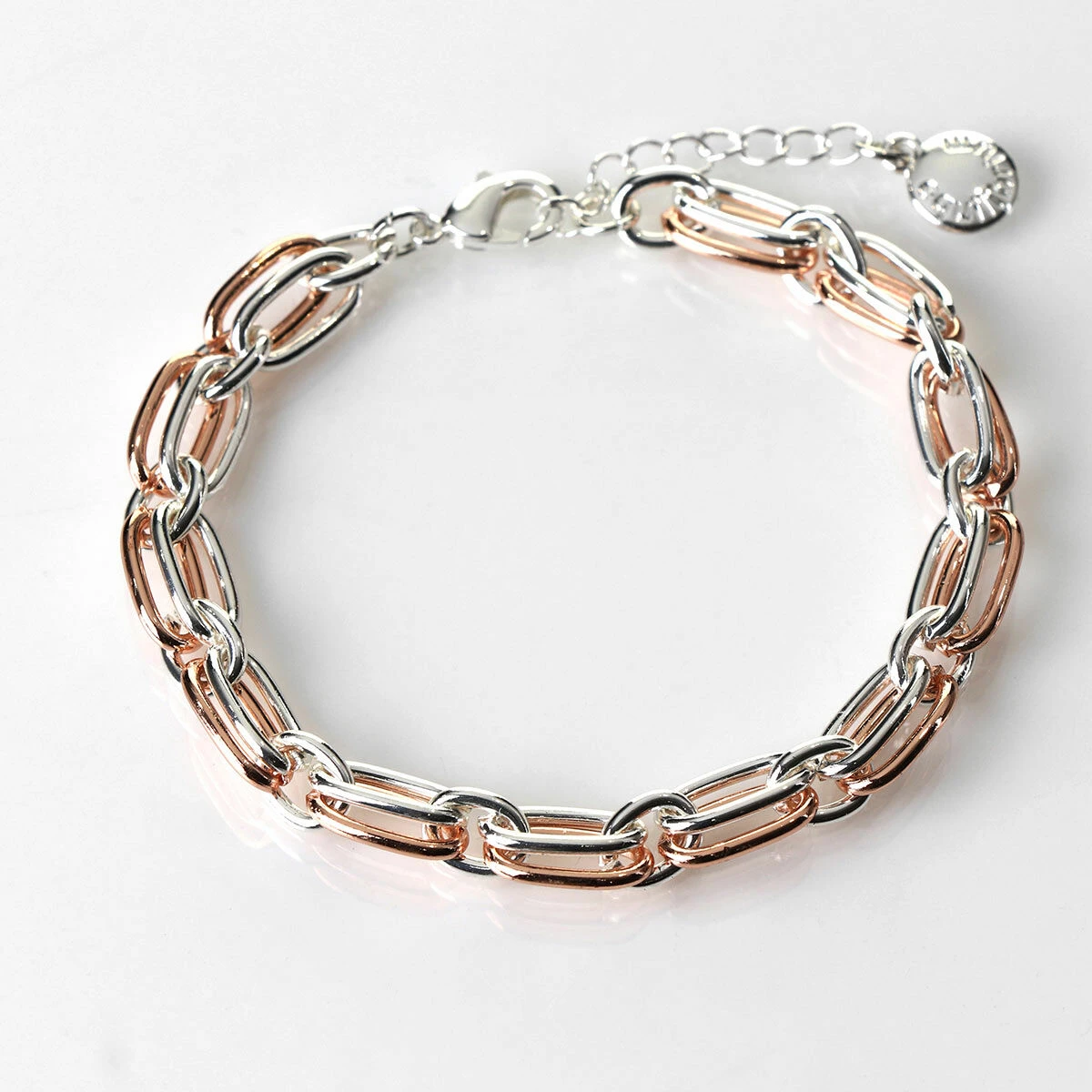 Equilibrium Polished Two-Tone Modern Links Bracelet 1 Equilibrium Polished Two-Tone Modern Links Bracelet