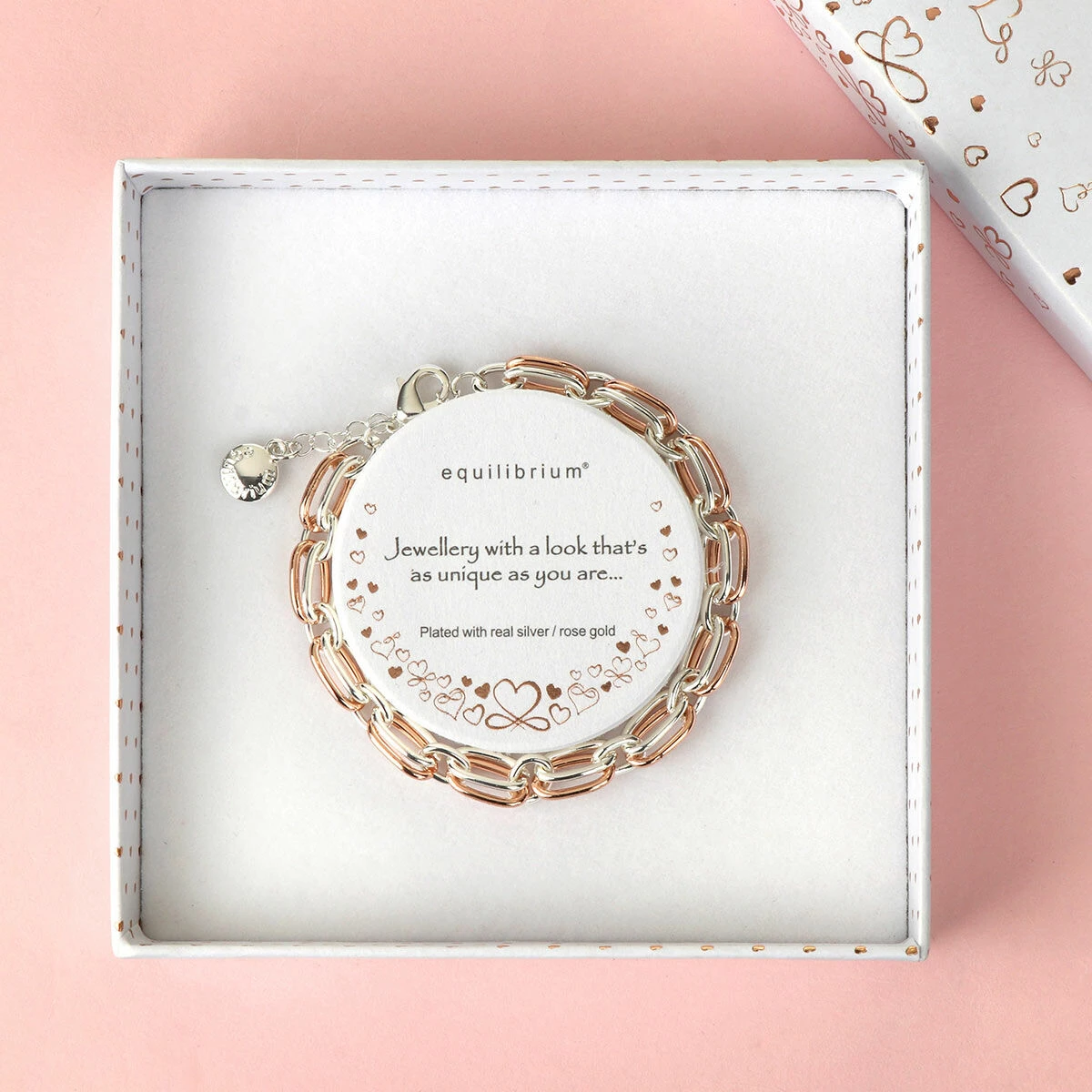 Equilibrium Polished Two-Tone Modern Links Bracelet 2 Equilibrium Polished Two-Tone Modern Links Bracelet - Image 2