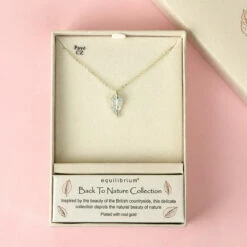 Equilibrium Gold-Plated Back To Nature Pave Leaf Necklace 7 Equilibrium Gold-Plated Back To Nature Pave Leaf Necklace -gifts shop 329310 equilibrium gold plated back to nature pave leaf necklace 04