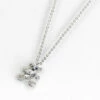 Equilibrium Girls Silver Plated Sparkly Teddy Necklace
