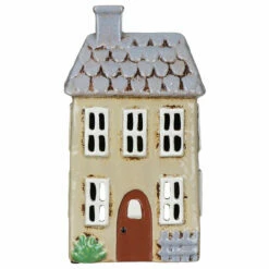 Shudehill Village Pottery Large Cream Garden House Tealight Holder -gifts shop 331001 shudehill village pottery large cream garden house tealight holder 2