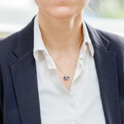 Equilibrium Silver Plated Paua Shell Butterfly Trail Necklace -gifts shop 334093 equilibrium silver plated paua shell butterfly trail necklace lifestyle