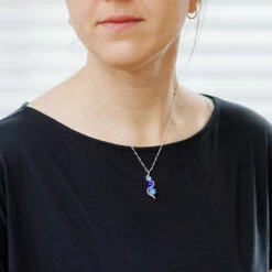 Equilibrium Silver Plated Blue Moonstone Ripple Necklace 7 Equilibrium Silver Plated Blue Moonstone Ripple Necklace -gifts shop 334130 equilibrium silver plated blue moonstone ripple necklace lifestyle