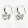 Equilibrium Silver Plated Pure Elegance Classic Butterfly Earrings