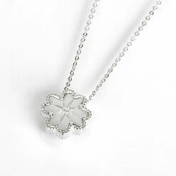 Equilibrium Silver Plated Clover Vignette Necklace