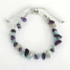 Equilibrium Silver Plated Gemstone Amazonite And Amethyst Friendship Bracelet