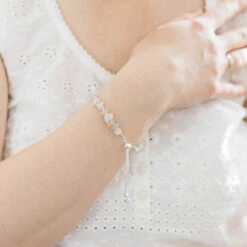 Equilibrium Silver Plated Gemstone Blue Lace Agate And Rose Quartz Friendship Bracelet -gifts shop 334396 equilibrium silver plated gemstone blue lace agate and rose quartz friendship bracelet lifestyle