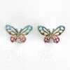 Equilibrium Girls Silver Plated Rainbow Butterfly Earrings
