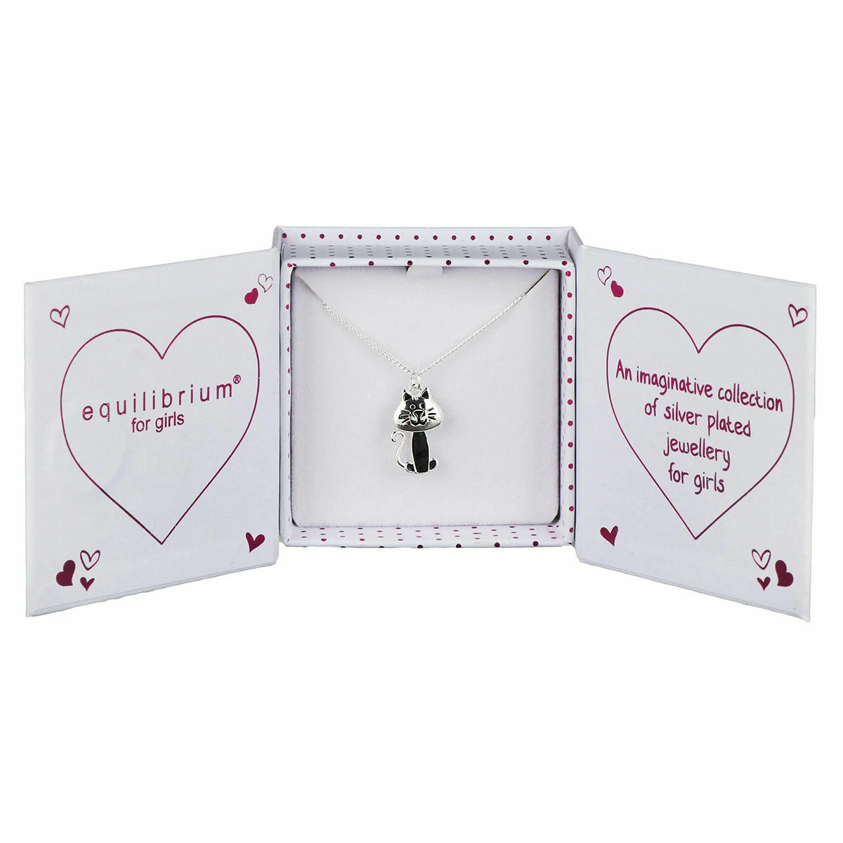 Equilibrium Girls Silver Plated Cute Cat Necklace 2 Equilibrium Girls Silver Plated Cute Cat Necklace - Image 2