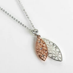 Equilibrium Two Tone Filigree Ornate Duo Necklace -gifts shop 339798 equilibrium two tone filigree ornate duo necklace 3