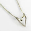 Equilibrium Gold Plated Te Amo 3D Heart Necklace