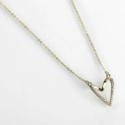 Equilibrium Gold Plated Te Amo 3D Heart Necklace -gifts shop 339831 equilibrium gold plated te amo 3d heart necklace 2
