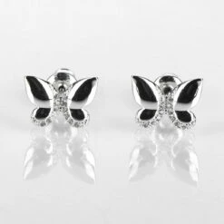 Equilibrium Silver Plated Butterfly Necklace And Earrings Gift Set -gifts shop 339915 equilibrium silver plated rings butterfly necklace and earrings gift set 03