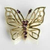 Equilibrium Gold-Plated Sparkle Filigree Butterfly Brooch