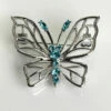 Equilibrium Silver-Plated Sparkle Filigree Butterfly Brooch
