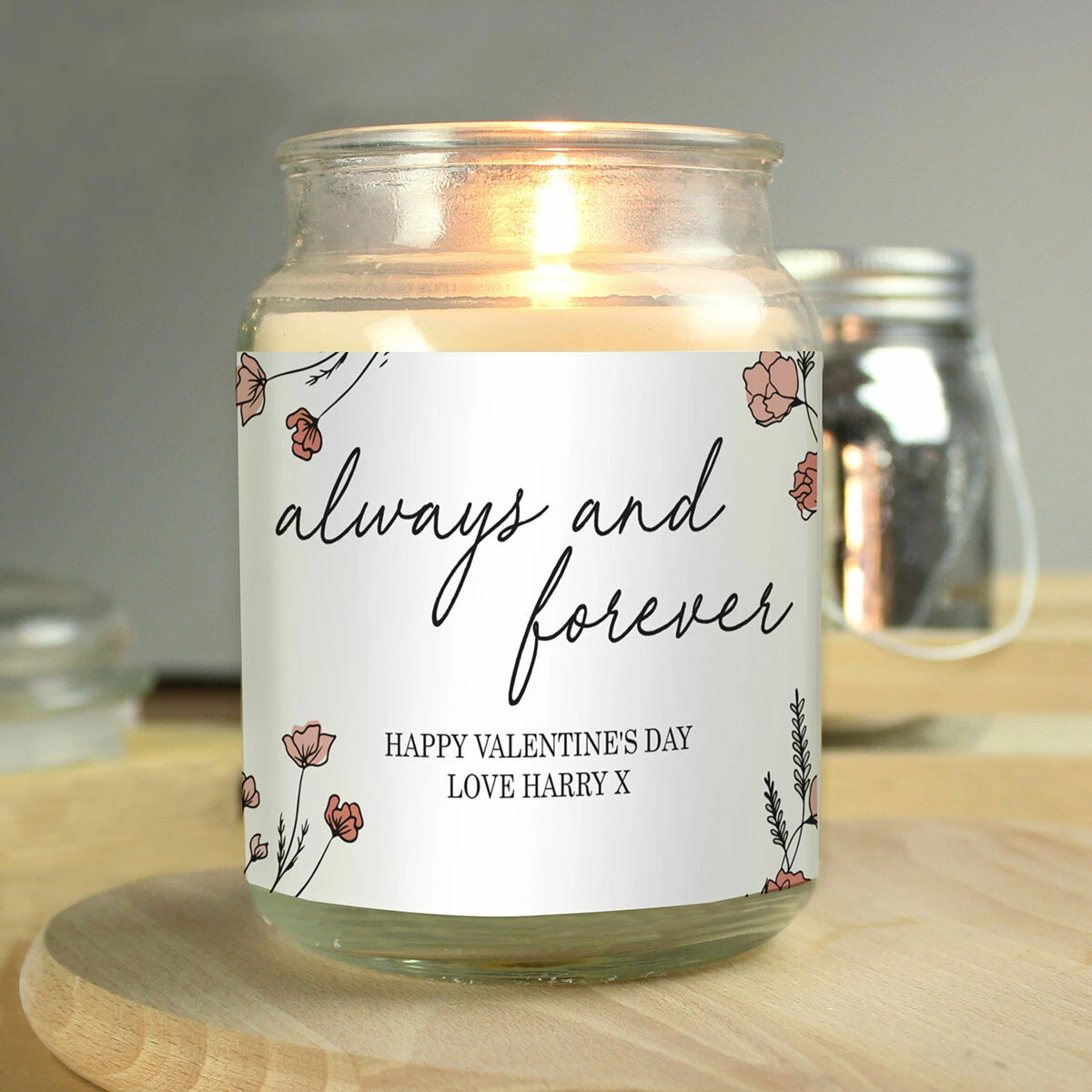 Personalised ‘Always & Forever’ Large Scented Jar Candle 1 Personalised ‘Always & Forever’ Large Scented Jar Candle