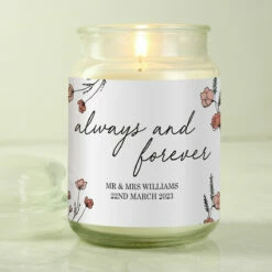 Personalised ‘Always & Forever’ Large Scented Jar Candle 7 Personalised ‘Always & Forever’ Large Scented Jar Candle -gifts shop 4004740 2