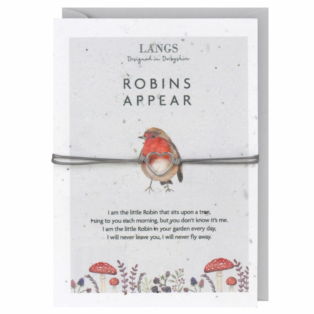 Langs ‘Robins Appear’ Bracelet & Plantable Seed Card 2 Langs ‘Robins Appear’ Bracelet & Plantable Seed Card - Image 2