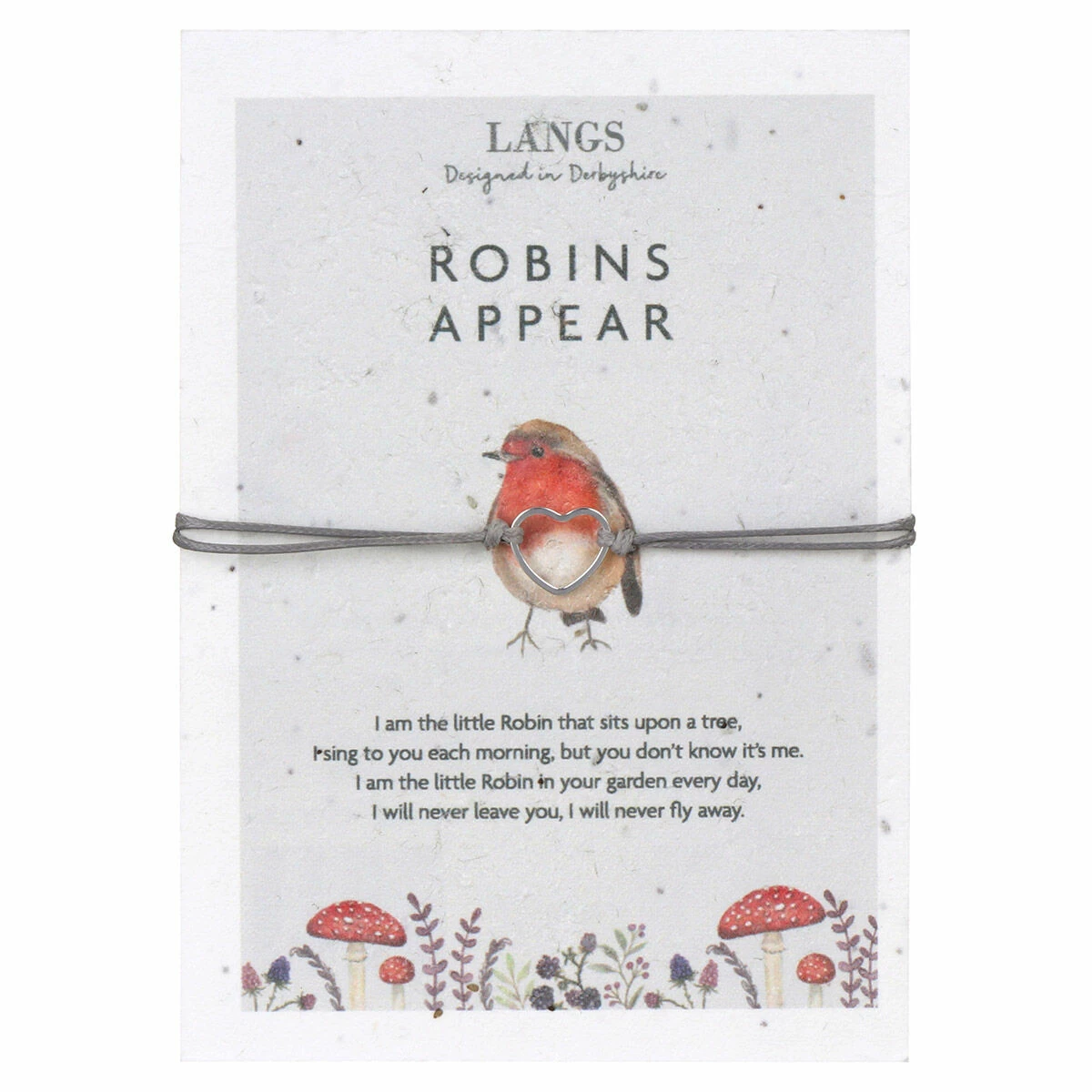 Langs ‘Robins Appear’ Bracelet & Plantable Seed Card 3 Langs ‘Robins Appear’ Bracelet & Plantable Seed Card - Image 3