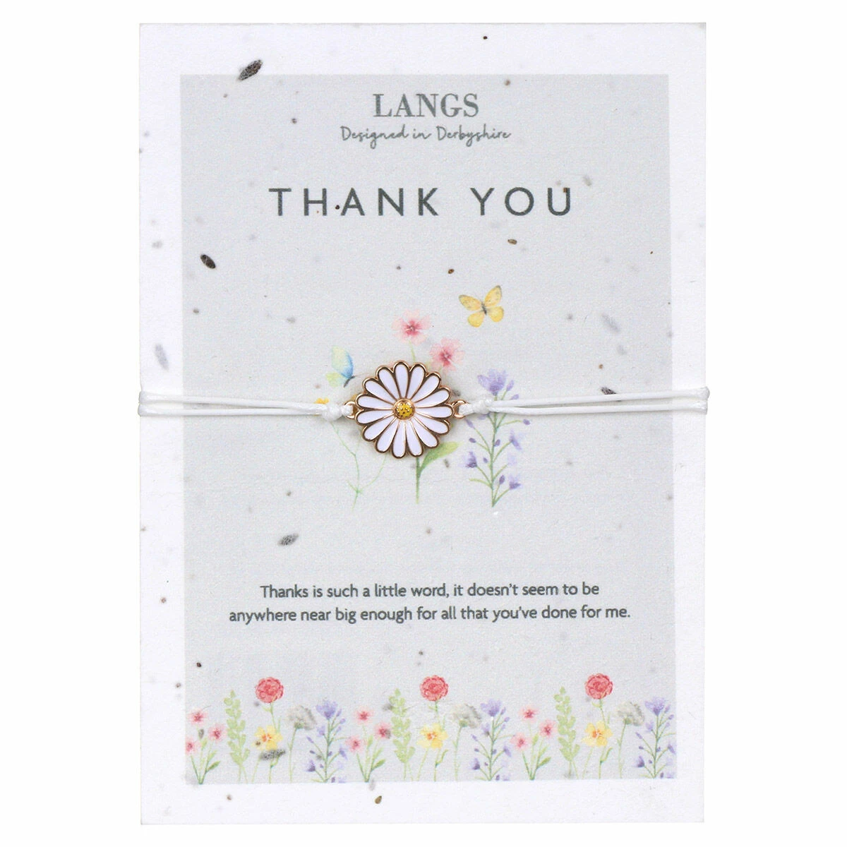 Langs ‘Thank You’ Bracelet & Plantable Seed Card 3 Langs ‘Thank You’ Bracelet & Plantable Seed Card - Image 3