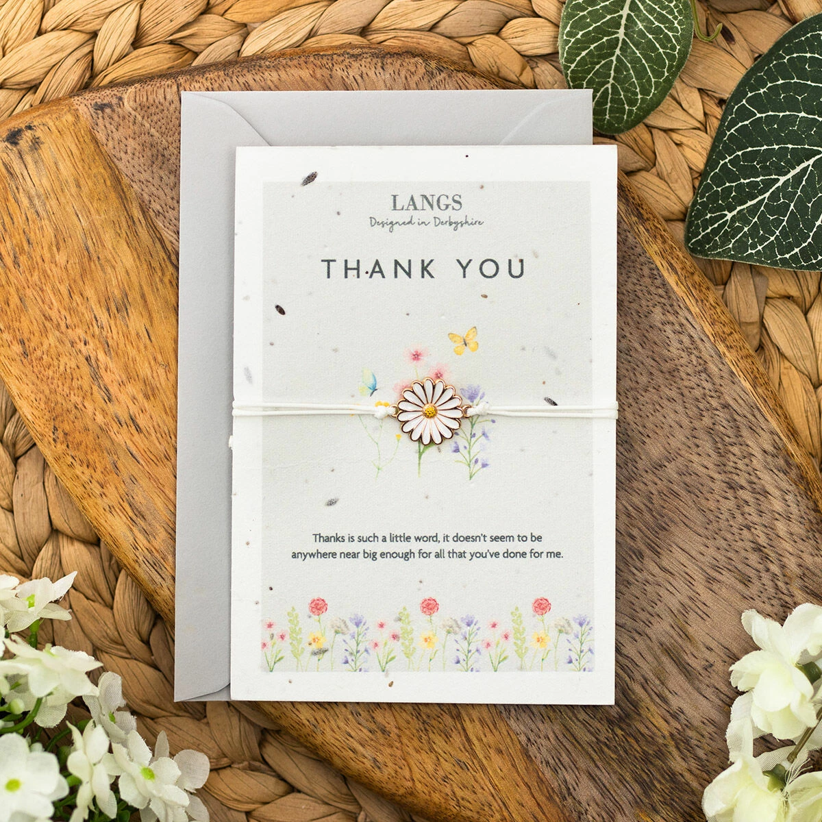 Langs ‘Thank You’ Bracelet & Plantable Seed Card 1 Langs ‘Thank You’ Bracelet & Plantable Seed Card