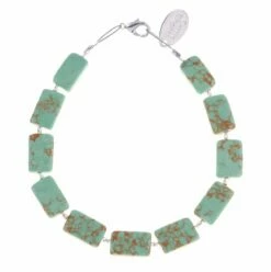 Carrie Elspeth Jade Mosaic Rectangles Bracelet