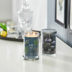 Yankee Candle Midsummers Night Signature Large Tumbler Candle 9 Yankee Candle Midsummers Night Signature Large Tumbler Candle -gifts shop bayside cedar midsummers night signature collection lifestyle 1