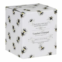 Toasted Crumpet ‘Amber And Sweet Honey’ Glass Jar Candle -gifts shop bc04 toasted crumpet amber sweet honey glass jar candle 3 1