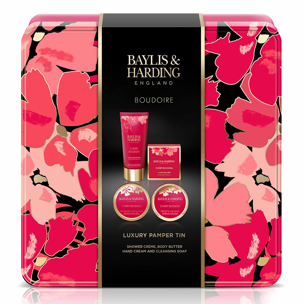 Baylis & Harding Boudiore Cherry Blossom Luxury Pamper Tin Gift Set 1 Baylis & Harding Boudiore Cherry Blossom Luxury Pamper Tin Gift Set