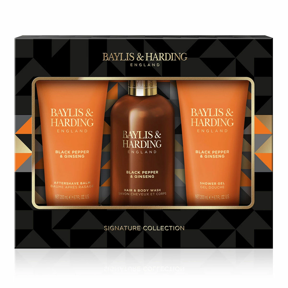 Baylis & Harding Black Pepper & Ginseng Men's Bathing 3 Piece Gift Set 1 Baylis & Harding Black Pepper & Ginseng Men's Bathing 3 Piece Gift Set
