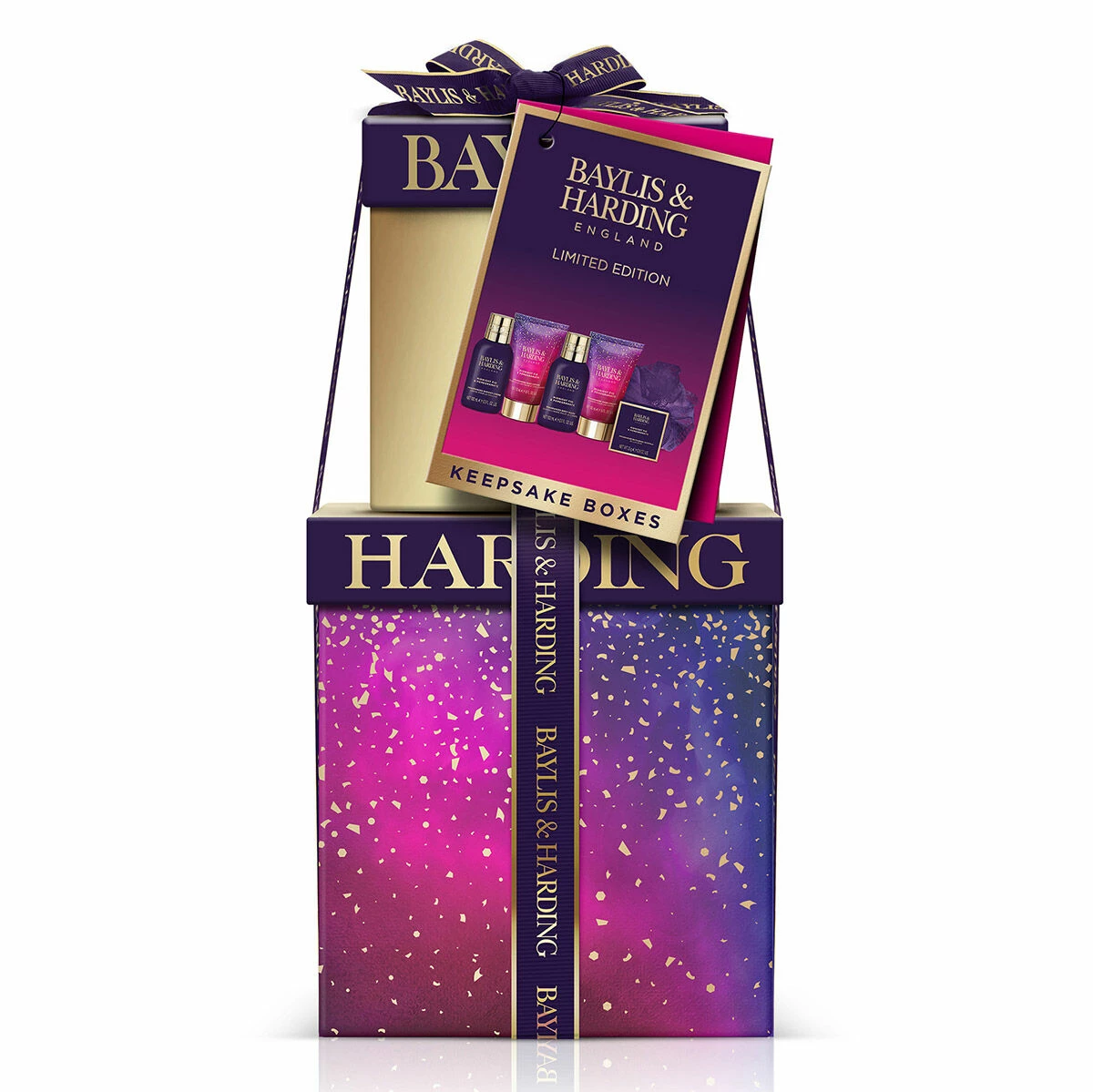 Baylis & Harding Midnight Fig & Pomegranate Pamper Present Stack Gift Set 1 Baylis & Harding Midnight Fig & Pomegranate Pamper Present Stack Gift Set
