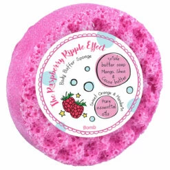 Bomb Cosmetics The Raspberry Ripple Effect Body Buffer 200g Shower Soap