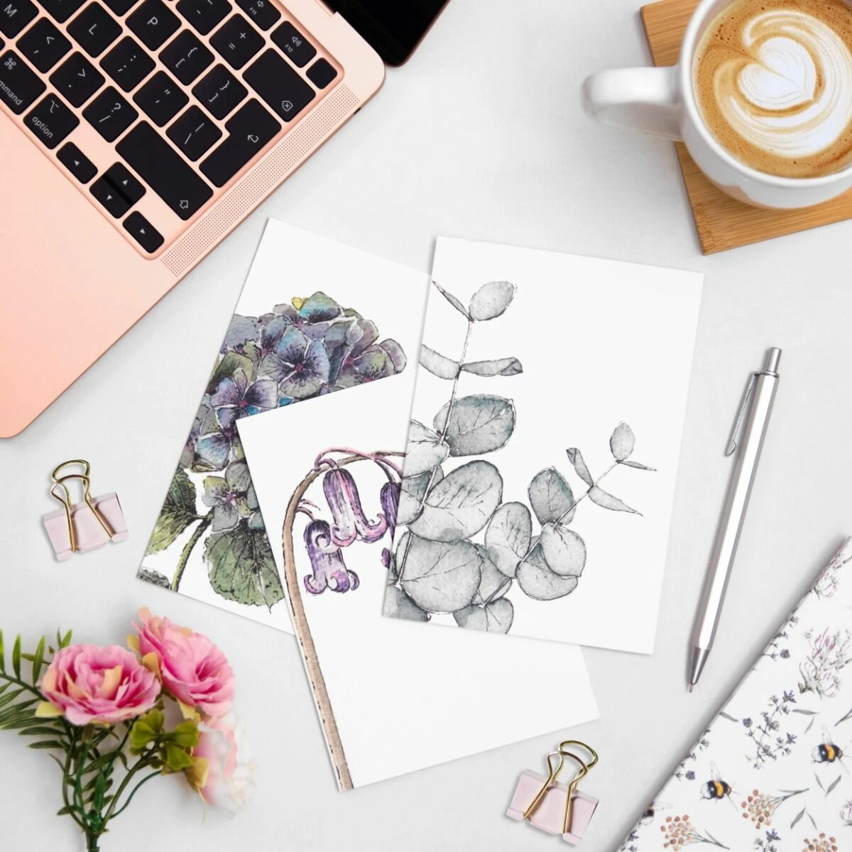 Toasted Crumpet ‘Botanicals’ Notecards Mixed Set Of 8 2 Toasted Crumpet ‘Botanicals’ Notecards Mixed Set Of 8 - Image 2