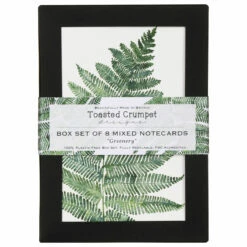 Toasted Crumpet ‘Greenery’ Notecards Mixed Set Of 8 -gifts shop bx06 toasted crumpet greenery notecards mixed set of 8 2