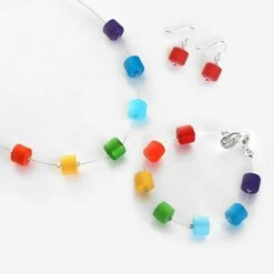 Carrie Elspeth Frosted Rainbow Necklace -gifts shop carrie elspeth 1647 frosted rainbow group 01red s 1