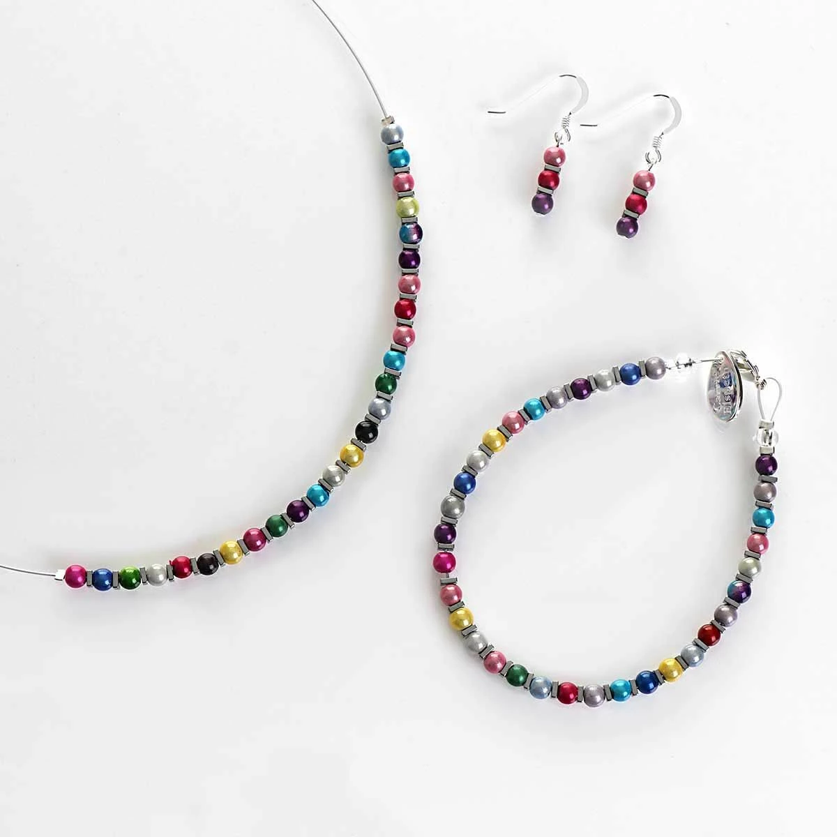 Carrie Elspeth Pinks Miracle & Haematite Earrings 3 Carrie Elspeth Pinks Miracle & Haematite Earrings - Image 3