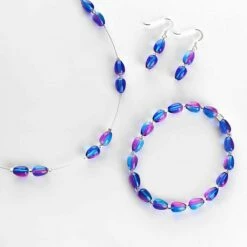 Carrie Elspeth Blue/Pink Peardrops Earrings -gifts shop carrie elspeth 1701 blue pink peardrops group b s 1